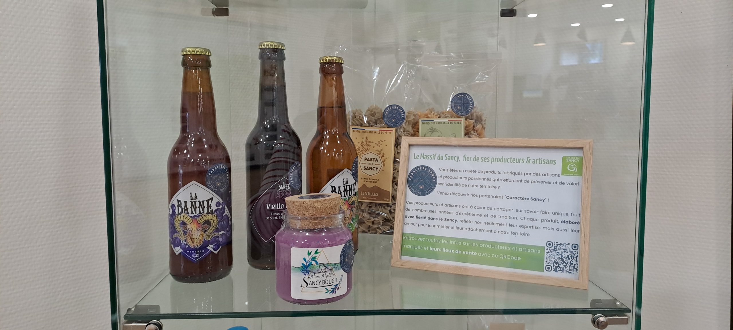 Vitrine des produits marqués Caractère Sancy